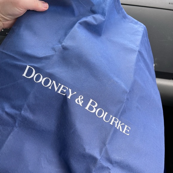 Dooney & Bourke Blue Leather Drawstring Bucket Bag - Picture 3 of 5